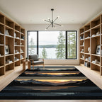 Mountain Sunset Landscape Horizon Rug