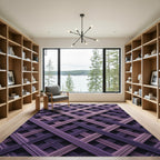 Lavender Intersecting Lattice Texture Rug