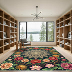Lotus Floral Lace Medallion Symphony Rug