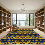 Gold Midnight Tribal Diamond Rug