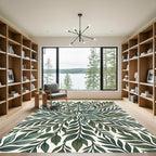 Green Leafy Vine Mandala Rug