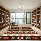 Earthy Tones Diamond Arrow Geometric Rug