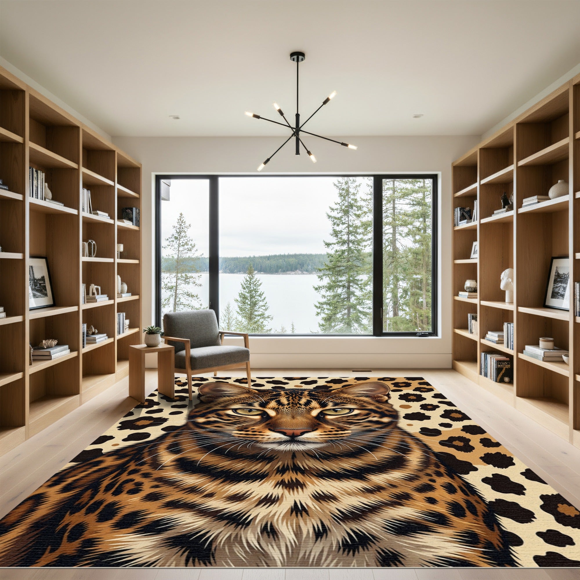 Golden Feline Leopard Spot Rug
