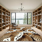Golden Cheetah Spots Composition Rug