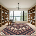 Textured Terracotta Pyramid Chevron Rug