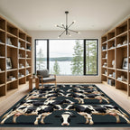 Black and White Holstein Cow Herd Rug