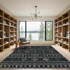 Tribal Geometric Diamond Stripe Rug