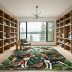 Pheasant and Hound Wildlife Landscape Rug