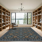 Antique Floral Lattice Roses Rug