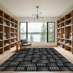 Dark Gray Woven Texture Rug