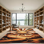 Sunburst Desert Earth Tone Radiant Artwork Rug