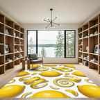 Sunny Lemon Fruit Citrus Peel Rug