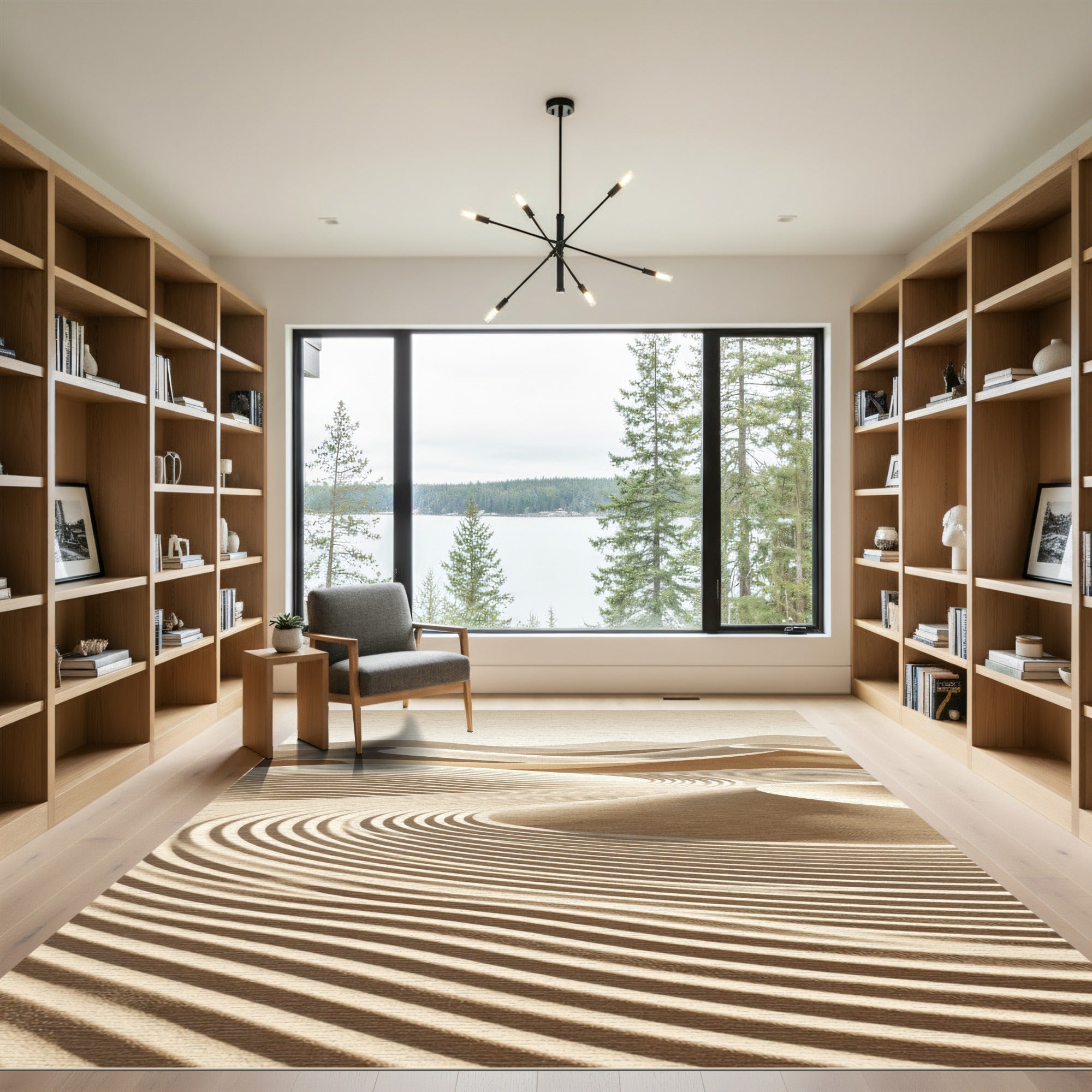 Sandy Dune Rippled Landscape Rug