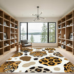 Wild Cats Cheetah Spots Brown Abstract Rug