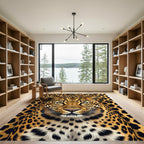 Golden Leopard Spots Exotic Nature Rug