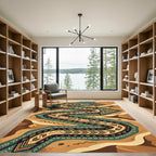 Geometric Earthy Arrow Zigzag Rug