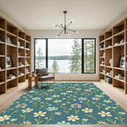 Floral Meadow Blue Cream Rug