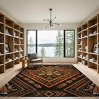 Gilded Tribal Diamond Sunburst Rug