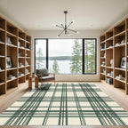 Classic Green Tartan Plaid Rug