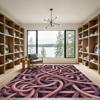 Orchid Mauve Interwoven Loops Rug