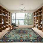 Floral Sunburst Botanical Garden Rug