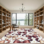 Elegant Mauve Bows with Celestial Accents Rug