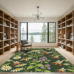 Honeybee and Daisy Garden Botanical Rug