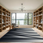 Monochromatic Diagonal Stripe Overlay Rug