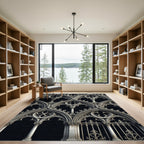 Gothic Stone Grey Architectural Arch Trellis Rug