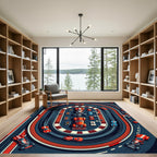 Retro Grand Prix Racing Circuit Rug