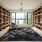 Monochromatic Speckled Cloud Formation Rug