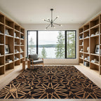 Bronze Geometric Star Medallion Rug