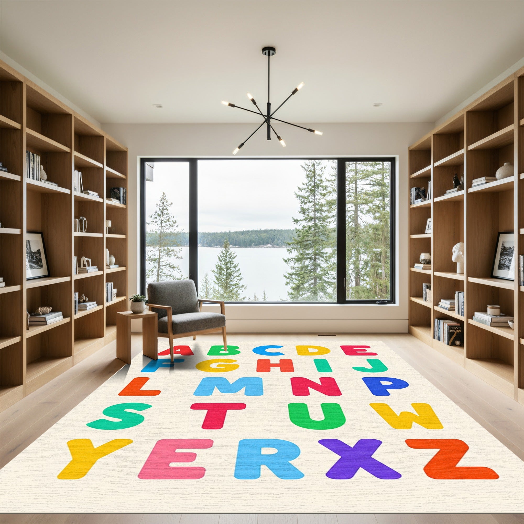 Bright Alphabet Blocks Composition Rug