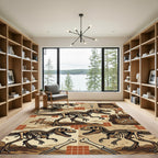 Paleontology Fossil Dinosaur Sketch Neutral Rug