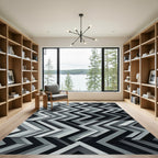 Monochromatic Chevron Layered Abstract Rug
