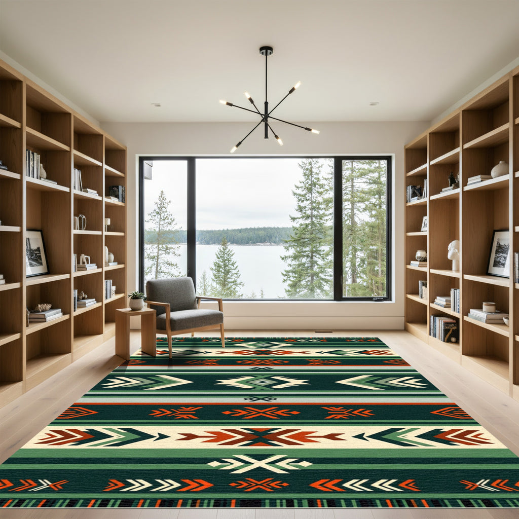Southwestern Geometric Stripe Rug