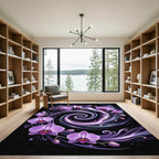 Celestial Orchid Purple Spiral Galaxy Rug