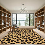 Wild Animal Spots Leopard Print Rug