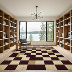Aged Checkerboard Squares Rug