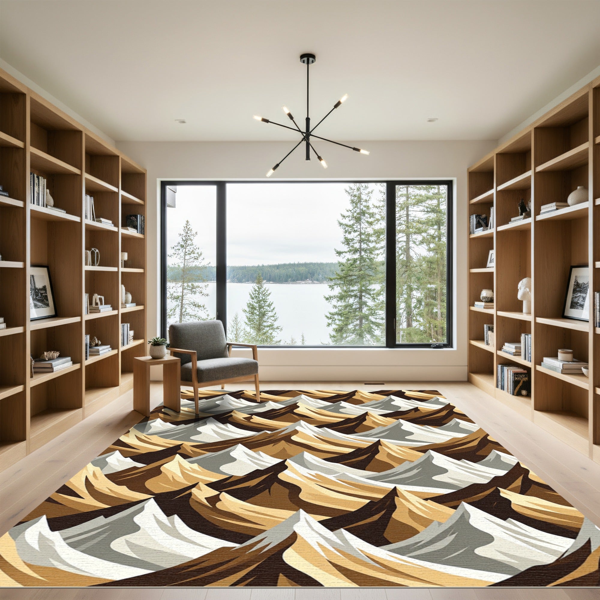 Earthy Tones Mountain Ridge Rug