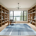 Indigo Winter Landscape Linear Rug
