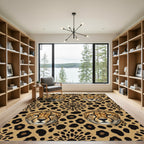Leopard Head Cheetah Spots Repeat Rug