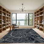 Cityscape Gray Highway Junction Rug