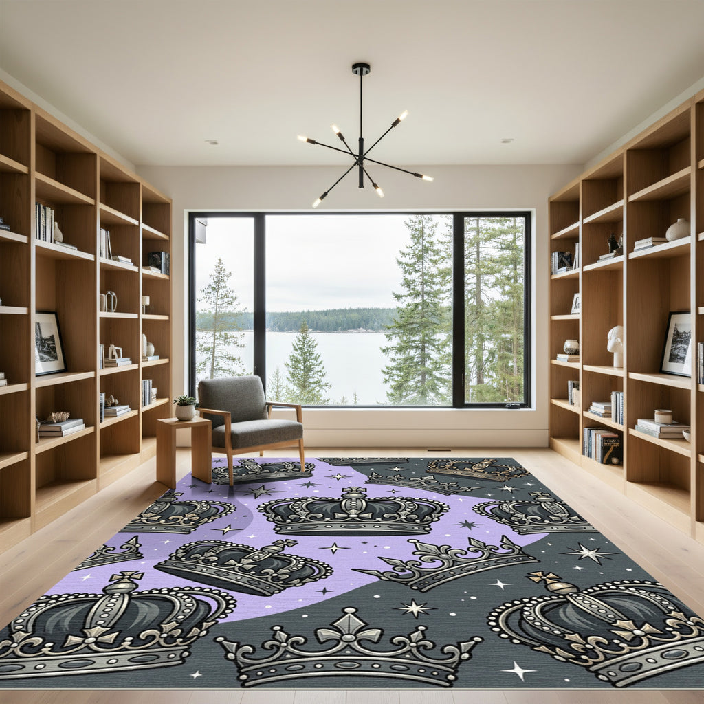 Royal Silver Crown Celestial Night Rug