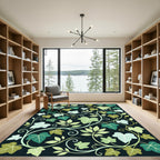 Botanical Ivy Vine Dark Foliage Rug