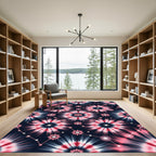 Pink Tie Dye Starflowers Celestial Cluster Rug