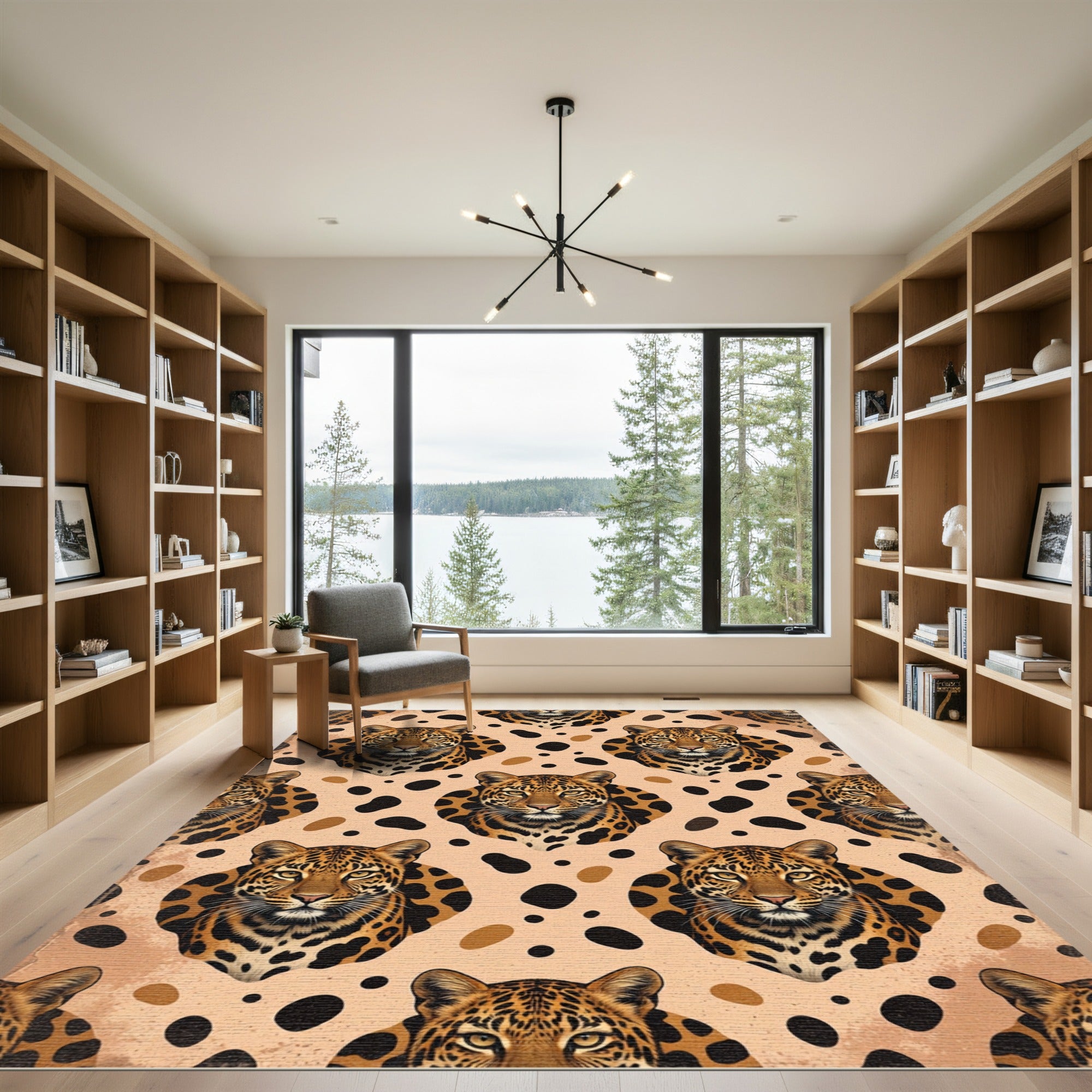 Leopard Spots And Faces Rug