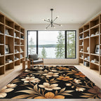 Earthy Floral Branch Arrangement Rug