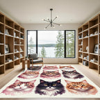 Furry Feline Portrait Collection Rug