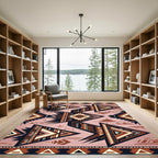 Earthy Southwestern Geometric Arrow Tapestry Rug
